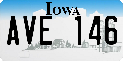 IA license plate AVE146