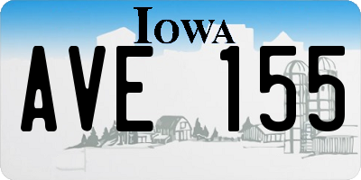 IA license plate AVE155