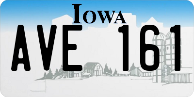 IA license plate AVE161