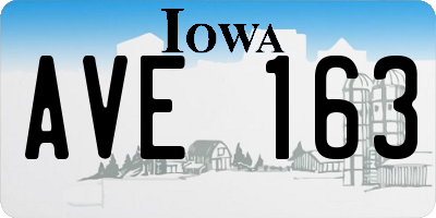IA license plate AVE163