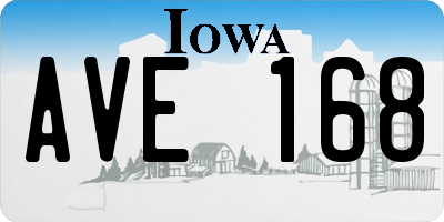 IA license plate AVE168
