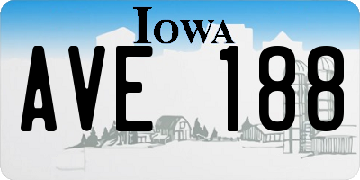 IA license plate AVE188