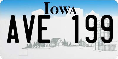IA license plate AVE199