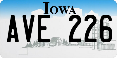 IA license plate AVE226