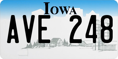 IA license plate AVE248