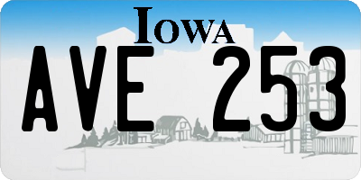 IA license plate AVE253