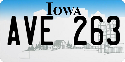 IA license plate AVE263