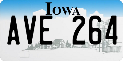 IA license plate AVE264