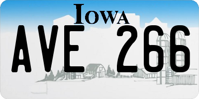 IA license plate AVE266