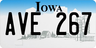 IA license plate AVE267