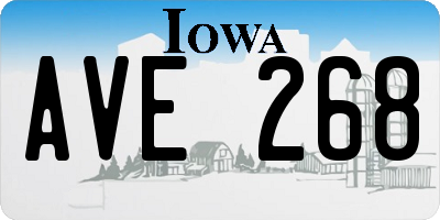 IA license plate AVE268