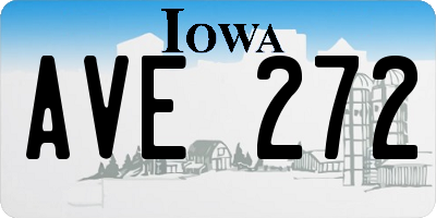 IA license plate AVE272