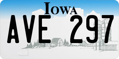 IA license plate AVE297