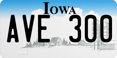 IA license plate AVE300