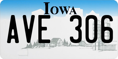 IA license plate AVE306