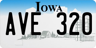 IA license plate AVE320