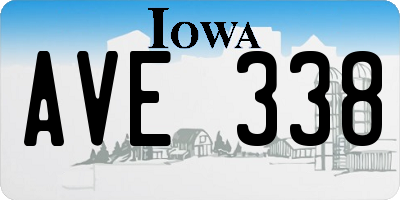 IA license plate AVE338