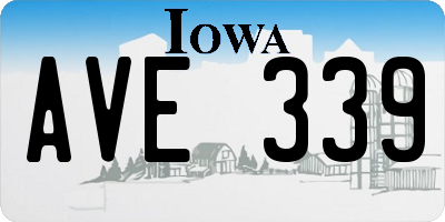 IA license plate AVE339