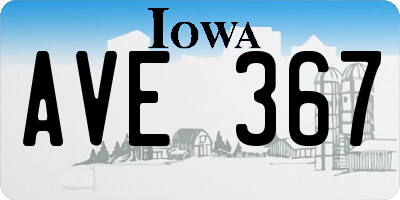 IA license plate AVE367