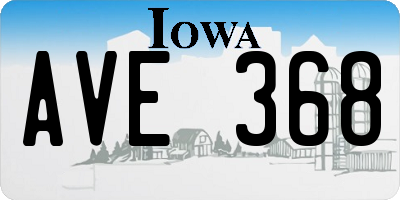 IA license plate AVE368