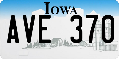 IA license plate AVE370