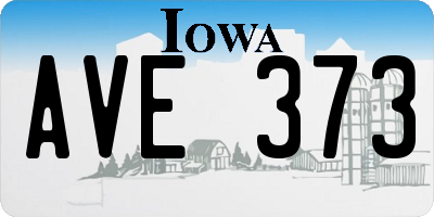 IA license plate AVE373