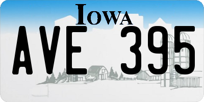 IA license plate AVE395