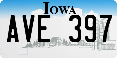IA license plate AVE397