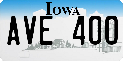 IA license plate AVE400