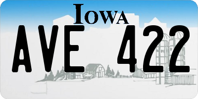 IA license plate AVE422