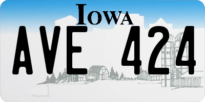 IA license plate AVE424