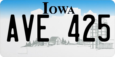 IA license plate AVE425