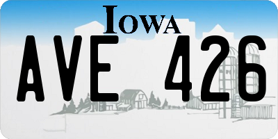 IA license plate AVE426