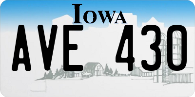 IA license plate AVE430