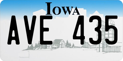 IA license plate AVE435