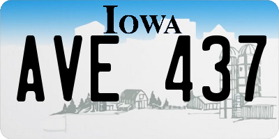 IA license plate AVE437