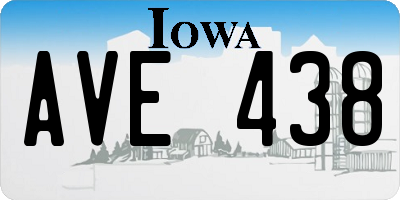 IA license plate AVE438
