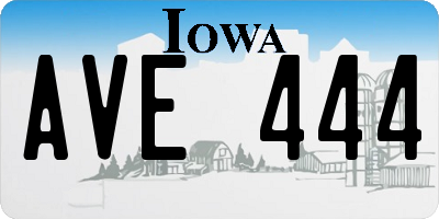 IA license plate AVE444