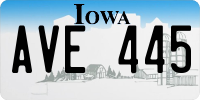 IA license plate AVE445