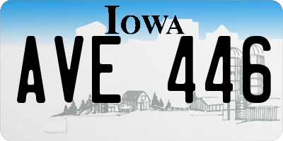 IA license plate AVE446