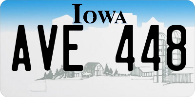 IA license plate AVE448