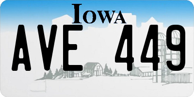 IA license plate AVE449