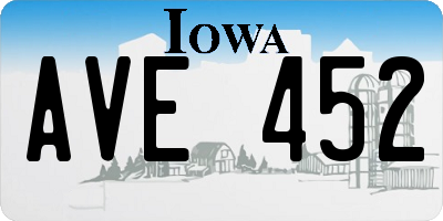 IA license plate AVE452