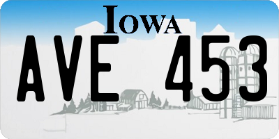 IA license plate AVE453
