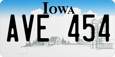 IA license plate AVE454