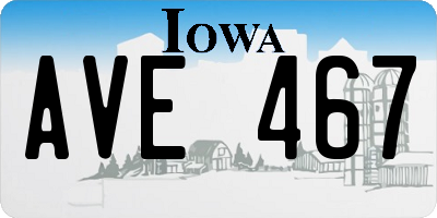 IA license plate AVE467
