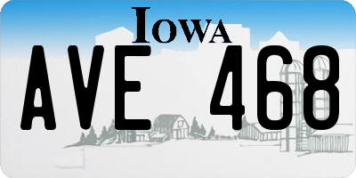 IA license plate AVE468