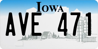 IA license plate AVE471