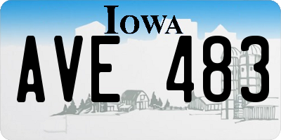 IA license plate AVE483