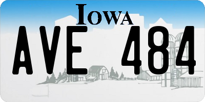 IA license plate AVE484